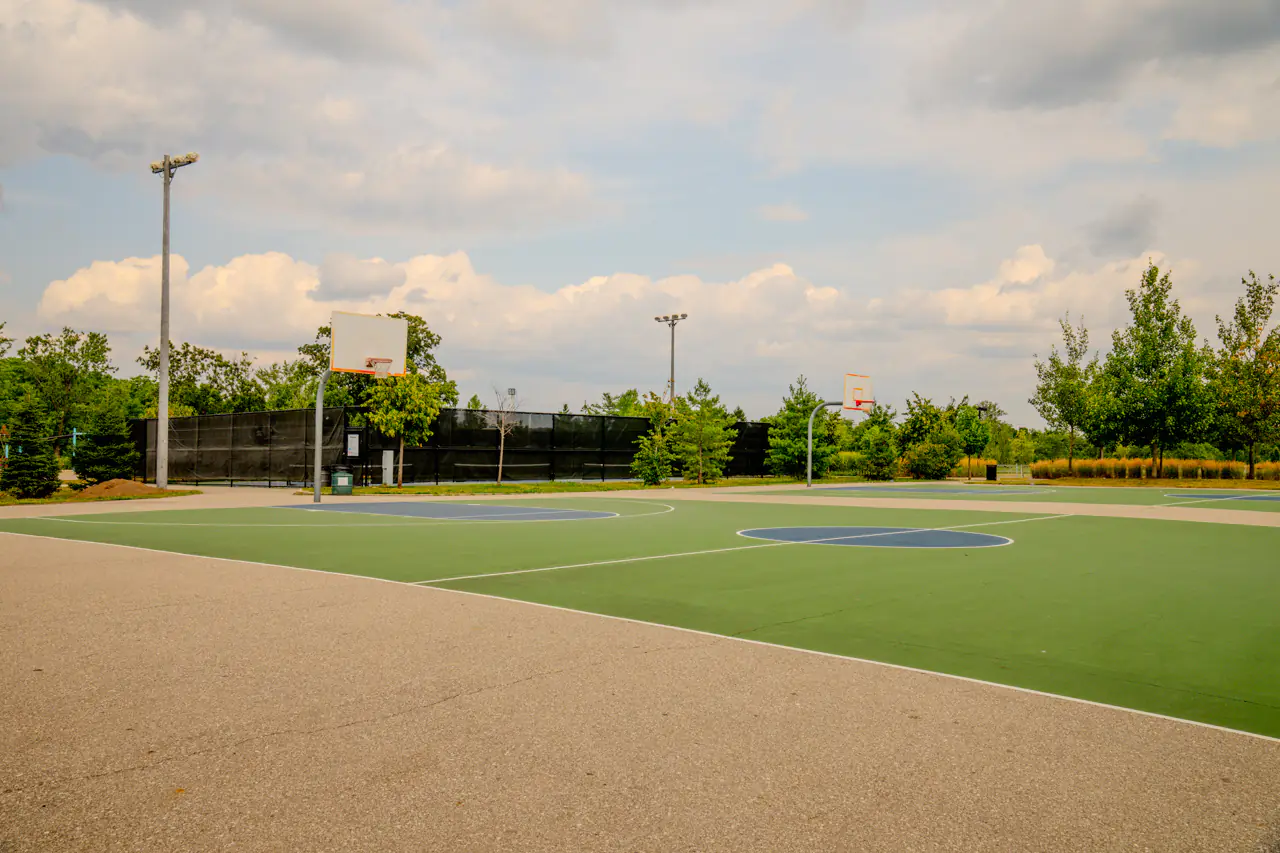 Basketball Courts at the Milton Community Park in Milton, Ontario